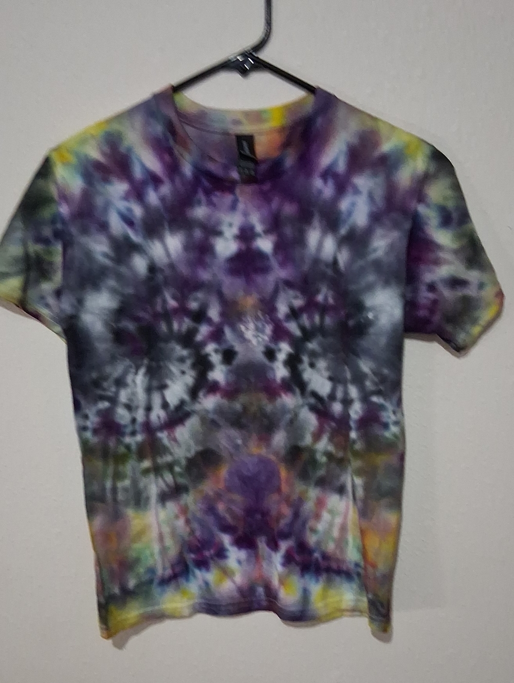 Gildan Kids Tie-Dye Tee - Purple, Yellow & Black